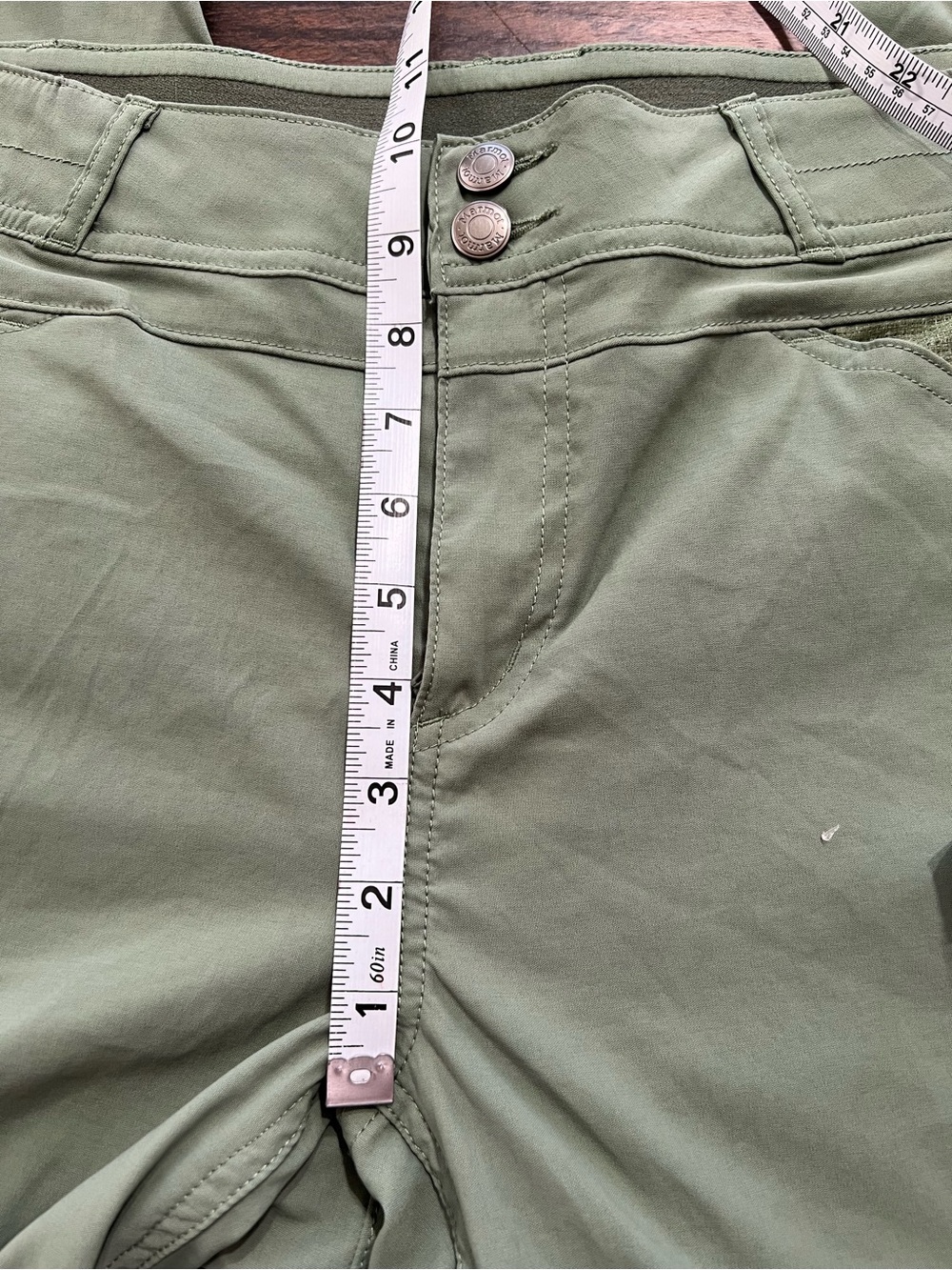 Marmot Women’s Pants Green Ankle Skinny Casual Outdoor Hiking Pockets Size 10 - Picture 11 of 12
